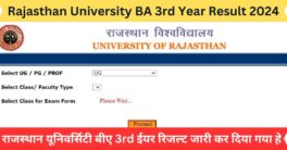 Rajasthan University BA 3rd Year Result 2024