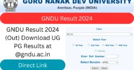 GNDU Result 2024 (Out) Download UG PG Results at @gndu.ac.in