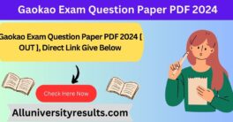 Gaokao Exam Question Paper PDF 2024 [ OUT ], Direct Link Give Below