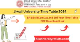 Jiwaji University Time Table 2024