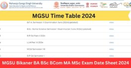 MGSU Time Table 2024