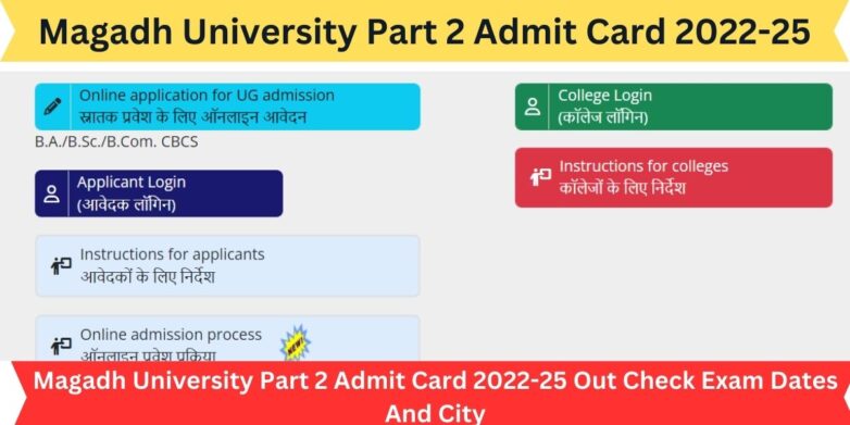 Magadh University Part 2 Admit Card 2022-25