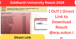 Siddharth University Result 2024