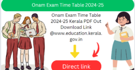 Onam Eam Time Table 2024-25 Kerala (Out) PDF Download Link Here