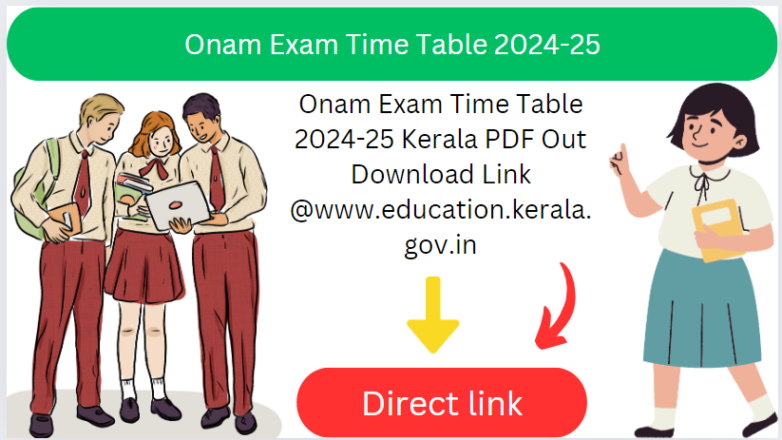 Onam Eam Time Table 2024-25 Kerala (Out) PDF Download Link Here